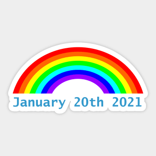 Rainbow Inauguration Day Sticker